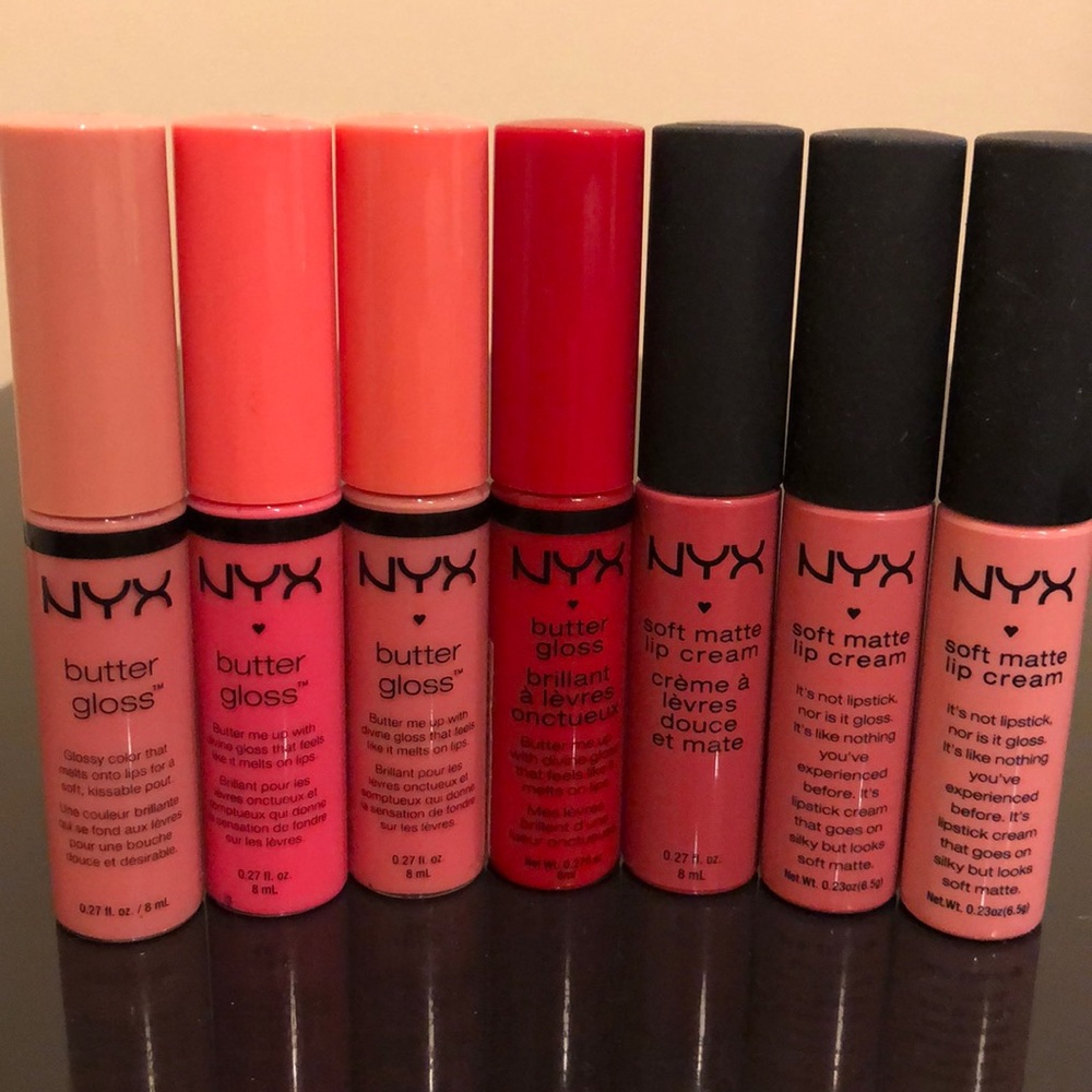 SOLD - Lot of 7 NYX Lip Gloss / Lip Cream